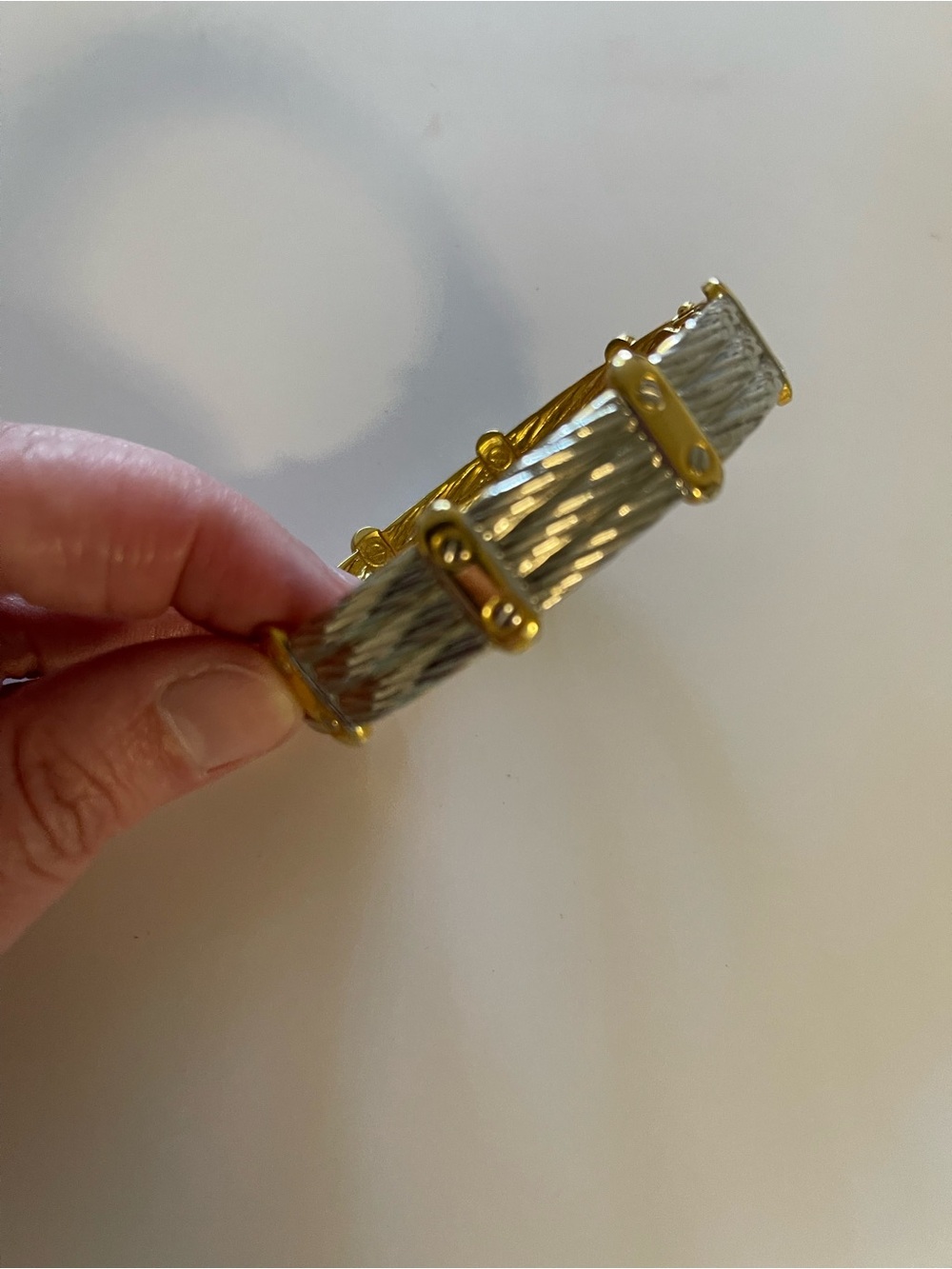 Gold and Silver Cable Multi-Strand Bracelet